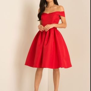Chi Chi London Red Bardot dress - US size 8